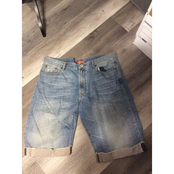 Vintage Ed Hardy Jorts Mens Denim Size 40" Waist Y2K Shorts - Picture 1 of 7